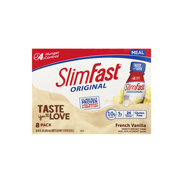 SLIMFAST CAPPUCCINO DELIGHT MEAL REPLACEMENT WEIGHT LOSS SHAKE - 8 PACK