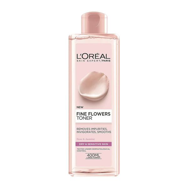 L'Oreal Fine Flowers Toner With Rose & Jasmine (400ml)