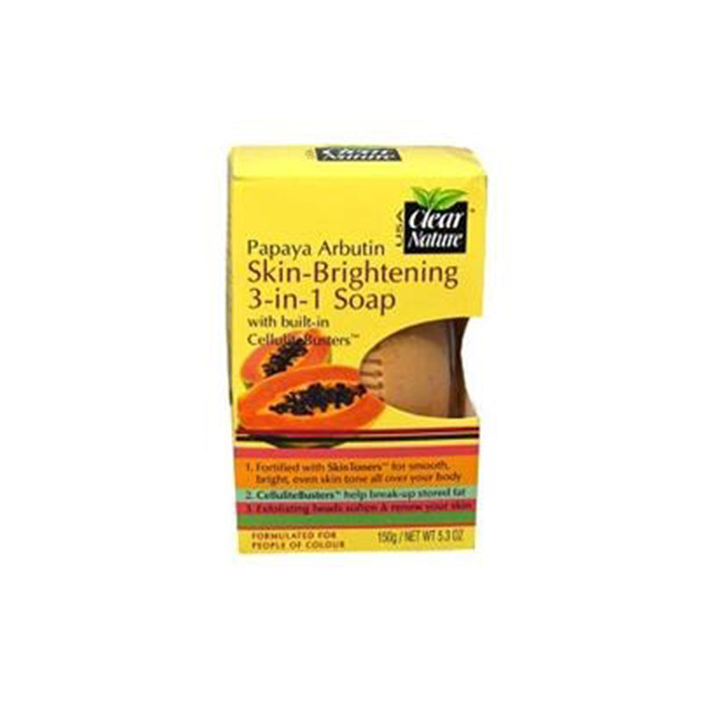 Clear Nature Papaya Arbutin Skin Brightening 3-in-1 Soap - 150g