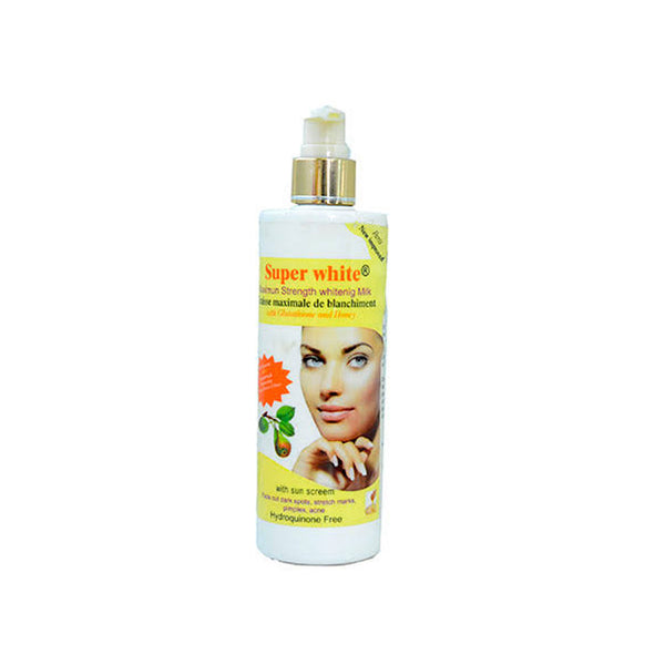Super White Pure Whitening Milk Lotion - Hydroquinone Free - 400ml