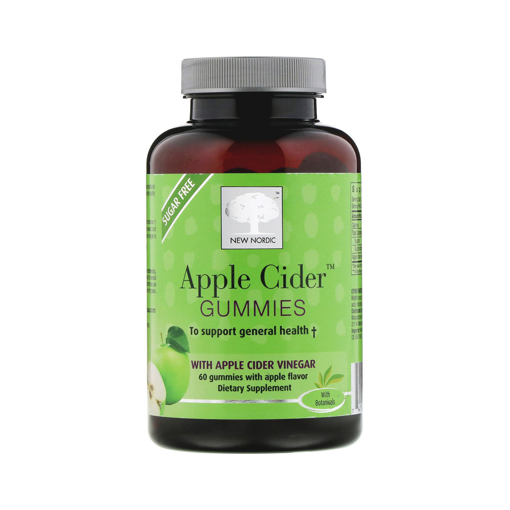 NEW NORDIC APPLE CIDER GUMMIES 60CT - SUGAR FREE