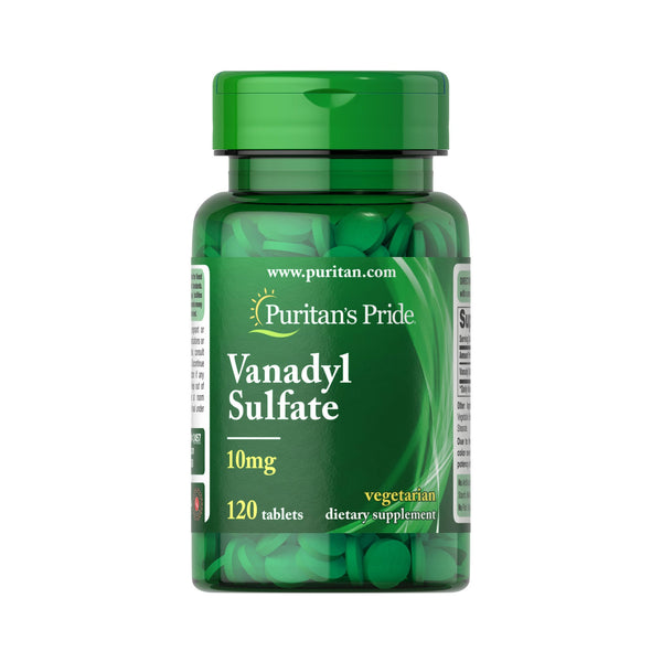 Puritan Pride Vanadyl Sulfate For Diabetes & Blood Sugar, 10 Mg - 120 Tabs