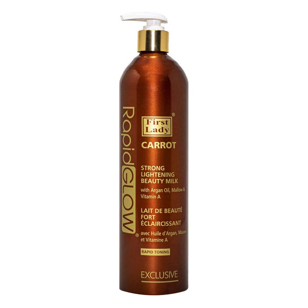 First Lady Rapid Glow Carrot Strong Skin Lightening Beauty Lotion 500ml
