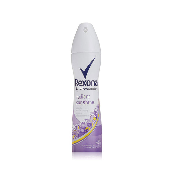 Rexona deodorant spray. Radiant Sunshine.