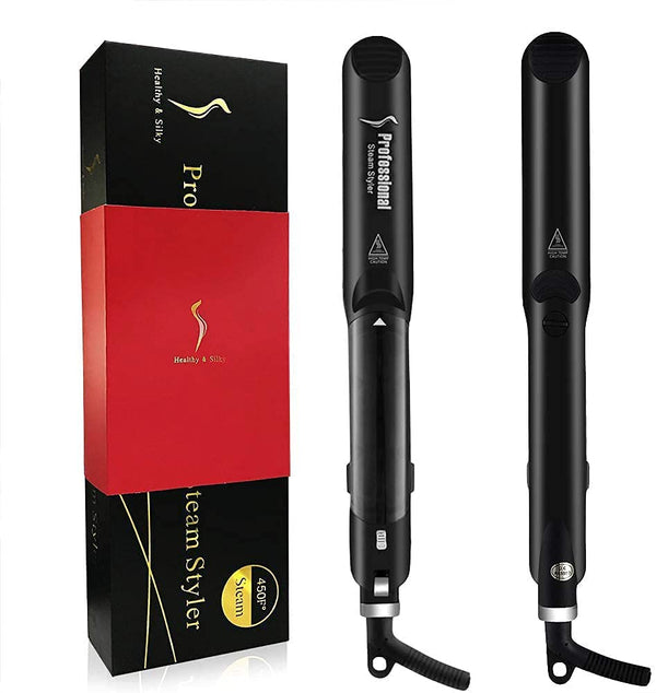 Healthy and Silky Steam Hair Straightener Flat Iron