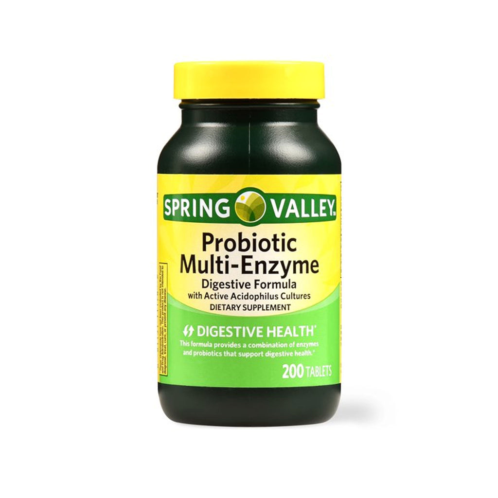 Spring valley Probiotic Multi-Enzyme Digestive Formula Tablets, 200 Ct