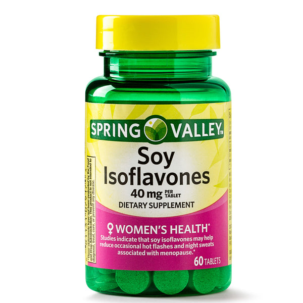 Spring valley Soy Isoflavones Tablets, 40mg, 60 Count