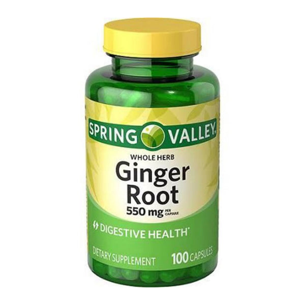 Spring valley Ginger Root 550mg 100cap (Digestive Health)