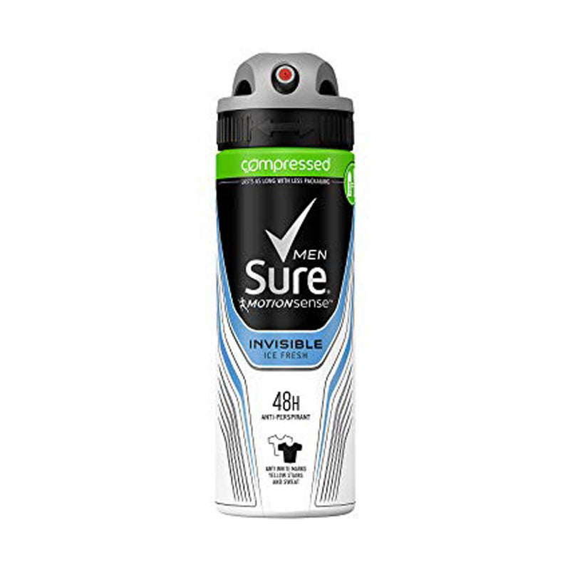 Sure Men Invisible Ice Aerosol Compressed Antiperspirant Deodorant 125ml