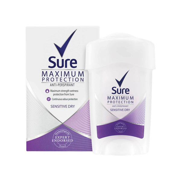 Sure Women Sensitive Dry Maximum Protection Antiperspirant Deodorant 45ml