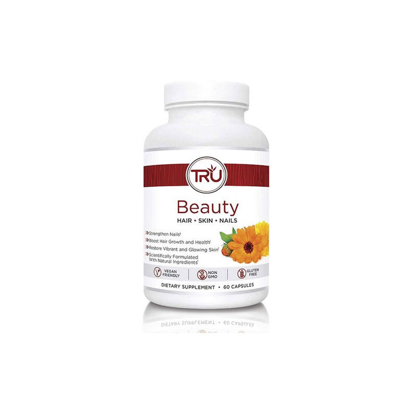 Tru Supplements Beauty Glowing Skin-Strong Nails - Healthy Hair 60 Ca