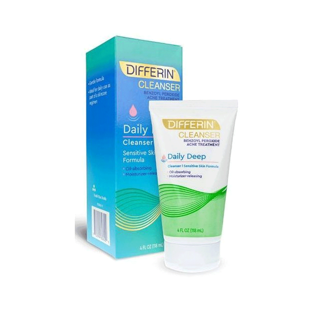 Differin Daily Deep Cleanser With Benzoyl Peroxide-4 Oz