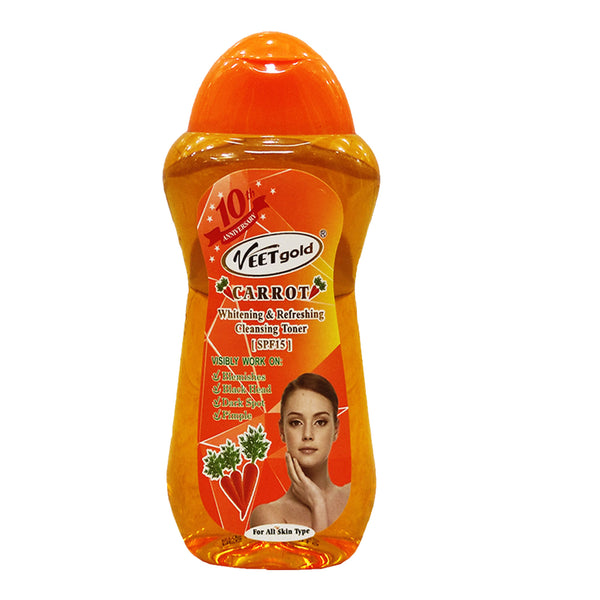 Veet Gold Carrot Whitening And Refreshing Cleansing Toner With SPF15