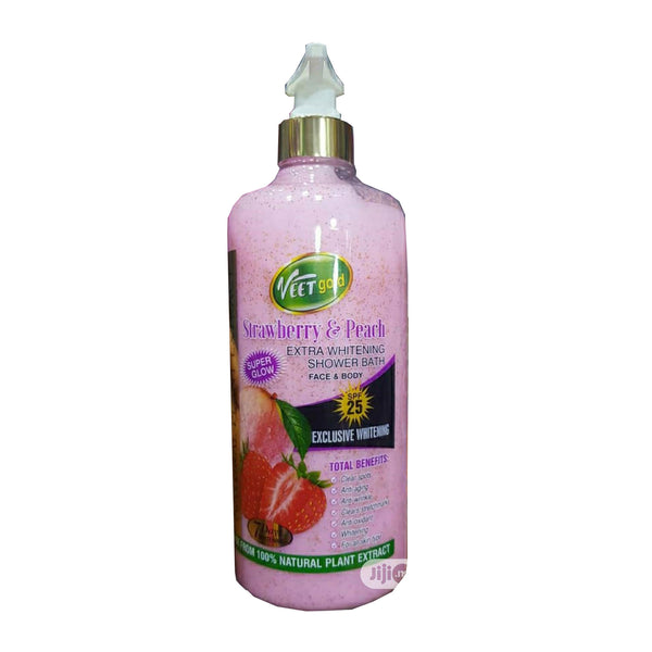 VEET GOLD Strawberry & Peach Extra Whitening Shower Bath