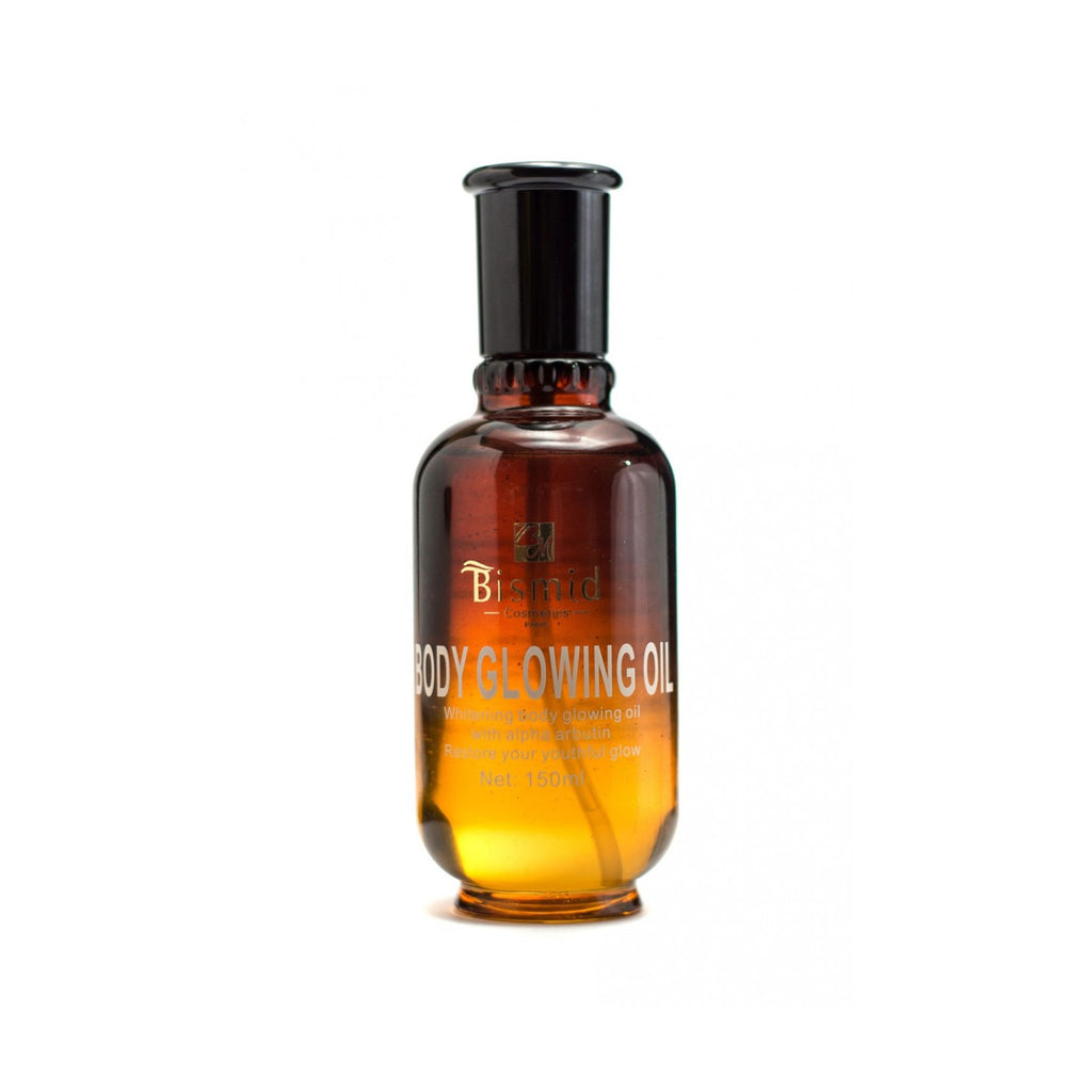 Huile Corporelle éclaircissante BISMID Body Glowing Oil - 150ml, Naturelle, Anti-taches, Hydratante, Neuve